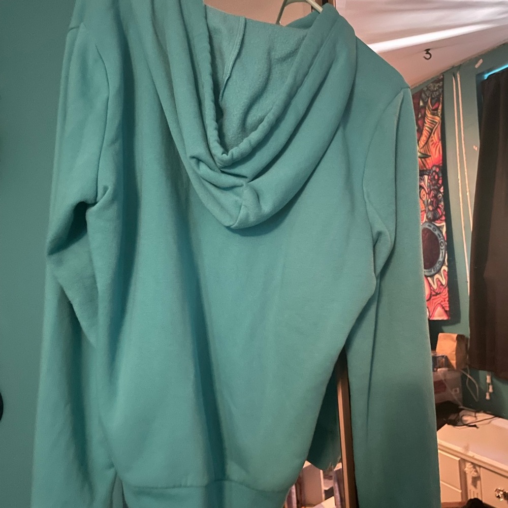 This turquoise PINK hoodie is a size medium and rarely worn.